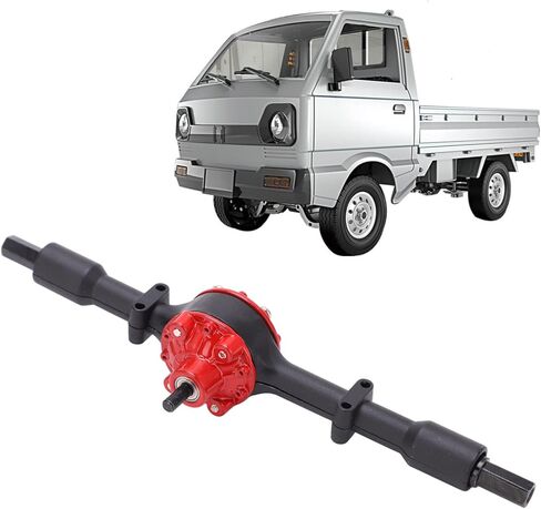 D12 Metal Rear Axle, Beautiful Appearance Corrosion Resistance Metal Rear Bridge Axle for WPL D12(Black red) in Kuwait