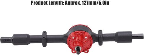 D12 Metal Rear Axle, Beautiful Appearance Corrosion Resistance Metal Rear Bridge Axle for WPL D12(Black red) in Kuwait