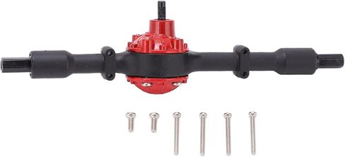 D12 Metal Rear Axle, Beautiful Appearance Corrosion Resistance Metal Rear Bridge Axle for WPL D12(Black red) in Kuwait