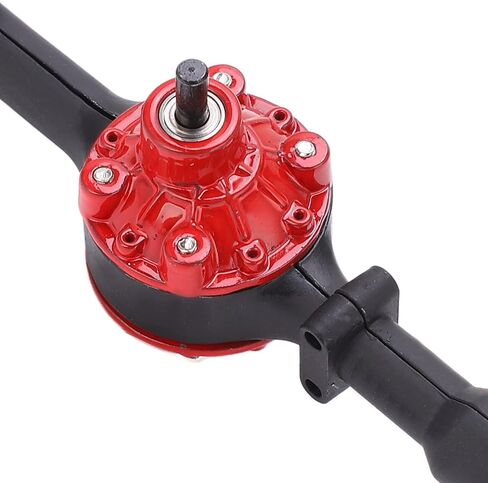 D12 Metal Rear Axle, Beautiful Appearance Corrosion Resistance Metal Rear Bridge Axle for WPL D12(Black red) in Kuwait