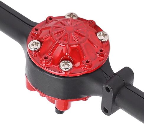 D12 Metal Rear Axle, Beautiful Appearance Corrosion Resistance Metal Rear Bridge Axle for WPL D12(Black red) in Kuwait