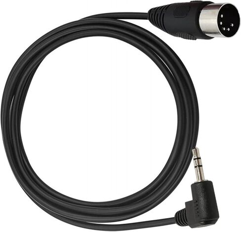 كابل 5 Pin DIN، MIDI Din 5 Pin ذكر إلى 90 درجة 3.5 مم 1/8 بوصة ذكر TRS كابل صوت جاك ستيريو لمكبر الصوت، مكبر الصوت، المزيج، لوحة مفاتيح MIDI (0.5M/1.7FT) in Saudi Arabia