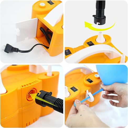 Growsun Electric Balloon Pump Garland Arch Kit with Pump 100V 600W Air Inflator w/Balloons Tape Strip for Party Decoration in Saudi Arabia