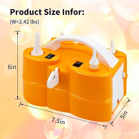 Growsun Electric Balloon Pump Garland Arch Kit with Pump 100V 600W Air Inflator w/Balloons Tape Strip for Party Decoration in Saudi Arabia
