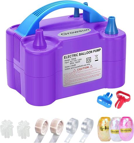 Growsun Electric Balloon Pump Garland Arch Kit with Pump 100V 600W Air Inflator w/Balloons Tape Strip for Party Decoration in Saudi Arabia