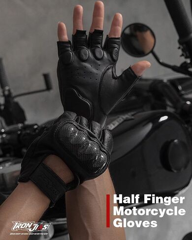 Leather Motorcycle Gloves Touchscreen - Motorcycle Riding Gloves for Men and Women Goatskin Full-Finger Motorbike Gloves with Soft Knuckle Protector for Powersport Activities in Saudi Arabia