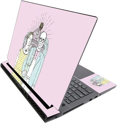 MightySkins Skin for Alienware M17 R3 (2020) & M17 R4 (2021) - American Gothic Pop | Protective Viny wrap | Easy to Apply and Change Style | Made in The USA in Kuwait