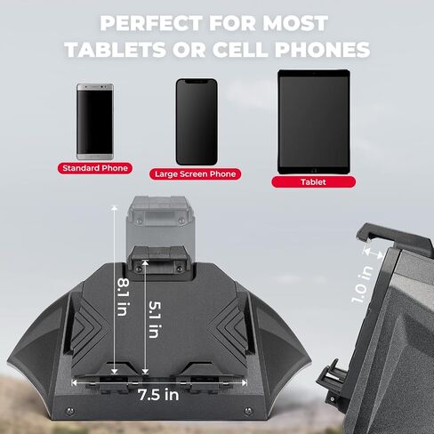 KEMIMOTO Electronic Device Holder GPS Holder Phone Mount with Storage Box Compatible with 2022-2024 CFMOTO ZForce 950 HO EX/ 2020-2022 ZForce 950 Sport Accessories Adjustable Navigator Tablet Mount in Saudi Arabia