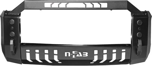 N-Fab هيفي ميتال بول بار | أسود محكم، فولاذي | G19BB01-TX | يناسب 2019-2022 جي إم سي سييرا in Saudi Arabia