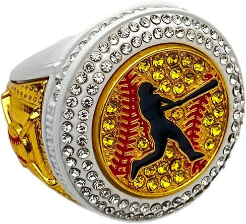 خواتم رياضية مخفضة، Softball Batter CHAMPION RING - جائزة اللاعب، ألوان متنوعة وأحجار كريمة (وردي) in Kuwait
