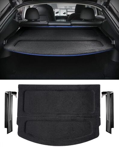 Cargo Cover Board Compatible with Tesla Model Y 2020 2021 2022 Trunk Cover Retractable Security Shield Shade Foldable (Not Fit 2023 Model Y with Factory Cargo Cover Board) in Saudi Arabia