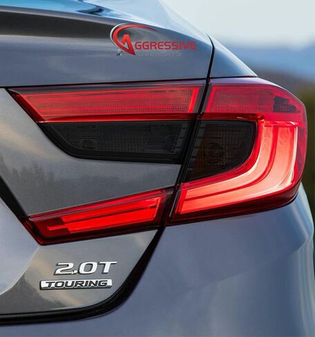 Tinted Overlays FITS: 2018-2021 Honda Accord Tail Light Tint | Rear Bumper Reflector & Fog Overlay Covers Compatible with 18' - 21' Accord Sedan (Dark Smoked) in Saudi Arabia