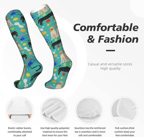 Chegna Labrador Retriever Toys Dog Dogs Dog Black Lab Yellow Lab Chocolate Lab Dog Dog Desig جوارب ضغط للنساء والرجال الدورة الدموية 15-20 مم زئبق هو أفضل دعم للجري الرياضي وركوب الدراجات in Kuwait