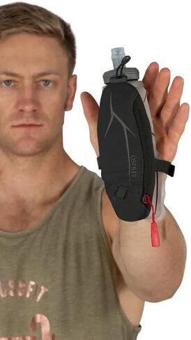 Osprey Duro Dyna Handheld Water Bottle with Hydraulics Soft Flask for Running, Dark Charcoal Grey in Saudi Arabia