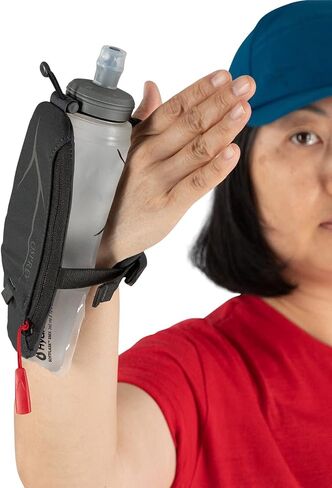 Osprey Duro Dyna Handheld Water Bottle with Hydraulics Soft Flask for Running, Dark Charcoal Grey in Saudi Arabia
