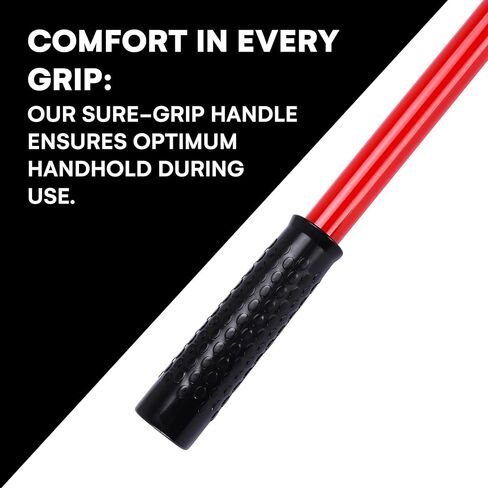 Effekt Manufaktur Premium Telescope Golf Ball Retriever 23''L - أسود وأحمر - أداة التقاط ألومنيوم متعددة الأغراض مع قبضة مريحة - متعددة الاستخدامات للجولف وقرص الجولف، وقفاز الجولف in Kuwait