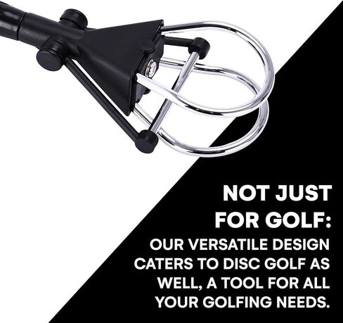 Effekt Manufaktur Premium Telescope Golf Ball Retriever 23''L - أسود وأحمر - أداة التقاط ألومنيوم متعددة الأغراض مع قبضة مريحة - متعددة الاستخدامات للجولف وقرص الجولف، وقفاز الجولف in Kuwait