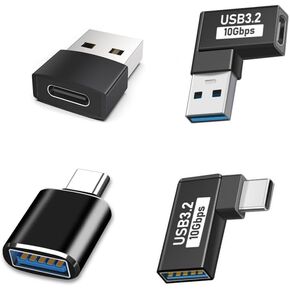 USB 3.0 to Type C Adapter USB to Type C Male to Female Converter for MacBook Samsung Google Phone Moto g Play OTG Connector Support Connect Camera, Card Reader, USB Flash Drive, MIDI Keyboard 4 Pack