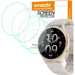 Compatible with KEEPONFIT K53 or K35 Round 1.27" Smart Watch, Tempered Glass Screen Protector for K53 Round, 3 Pieces, 9H