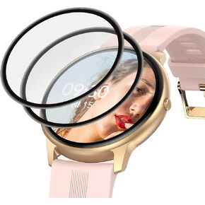 2 Pack Silk Print Screen Protector,Anti-Scratch 9H Hardness Full Coverage Tempered glass Protector Film for AGP-TEK LW11 Smartwatch