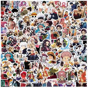 200Pcs Kids Anime Stickers Mixed Pack,Cartoon Characters Stickers Movie Decorative Sticker for Kids Teens Adults Waterproof Sticker for Water Bottle Laptop
