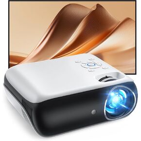 Outdoor Projector, Native 1080P Full HD, Bluetooth 5.1, HiFi Speaker, 200'' Screen, Compatible with Laptop, Smartphone, Xbox, PS5