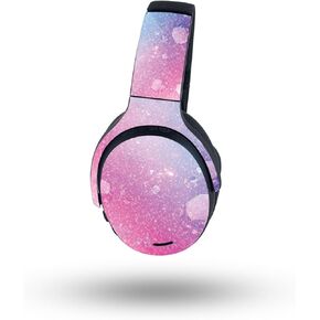 MightySkins Glossy Glitter Skin Compatible with Skullcandy Crusher ANC 2 - Pink Diamond | Protective, Durable High-Gloss Glitter Finish | Easy to Apply