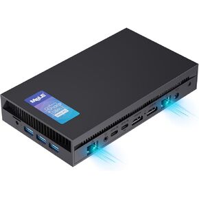 MeLE Overclock X5 Core i5-12450H (8C/12T, up to 4.4GHz) Ultrathin Mini PC 32GB DDR4 512GB SSD, Mini Desktop Computer with 2x HDMI + 2x USB-C 4K Quad Display, Dual LAN 1G+ 2.5G LAN, 2.4/5GHz WiFi BT5.2