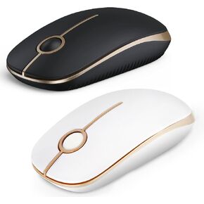 VssoPlor Wireless Mouse, 2.4G Slim Portable Computer Mice with Nano Receiver for Notebook, PC, Laptop, Computer