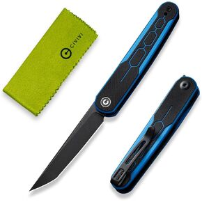 CIVIVI KwaiQ Pocket Knife, Folding Knife with Inline Flipper for EDC, 2.97" Nitro-V Tanto Blade Two-tone G10 Handle for Women Men C23015-2