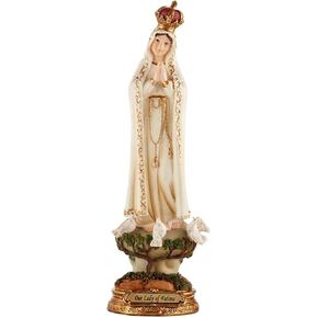 Avalon Gallery 100th Anniversary Edition Crowned Our Lady of Fatima Figurine, 8-Inch, Small English