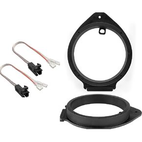 RED WOLF 6.5" Aftermarket Speaker Adapter Bracket w/1 Pair Car Door Speaker Wiring Harness for GMC Sierra/Chevy Silverado/Buick 1995-2012, Cadillac 1988-1999 Aftermarket Door Speaker Adapter Bracket K