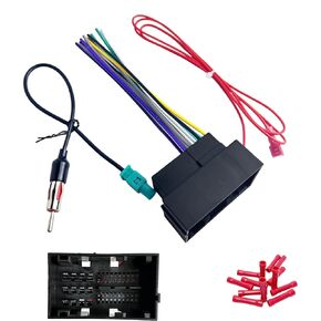 Radio Wiring Harness for Chrysler 2015-2020 Dodge 2013-2019 Jeep 2014-2020 Ram 2013-2021, 52Pin Aftermarket Car Stereo Wiring Harness Install Kit with Antenna Adapter for Pacifica Challenger Cherokee