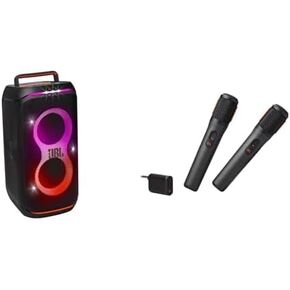 Bundle of JBL PartyBox Club 120 - Portable Party Speaker w/Dual Mic & Guitar Inputs (Black) + JBL PartyBox Wireless Mic - 2X Digital Wireless Microphones, Compatible with All PartyBox Speakers (Black)