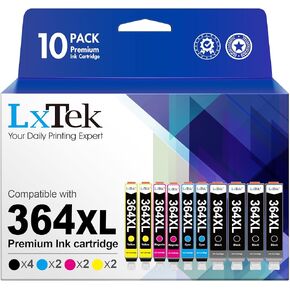 LxTek 923 Ink Cartridges Combo Pack Without Chip Replacement for HP Ink 923 923XL 923e for OfficeJet 8120e 8122e 8124e Pro 8135e 8138e 8139e 8130e 8132e (4 Pack Black Cyan Yellow Magenta)