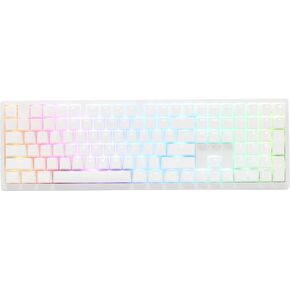 Ducky Zero 6108 Pure White Hotswap Bluetooth RGB Mechanical Keyboard - Cherry MX2A Brown