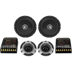 Rockville X8C 8" Competition Car Audio Speakers, 1000W, CEA Rated, Titanium Tweeters, Audiophile Crossovers, Aluminum Bullet, Perfect for Car Audio