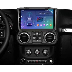 Android 13[4GB+32GB] Car Radio Stereo for Jeep Wrangler JK 2007-2018 with Wireless CarPlay Android Auto, 10 Inch Touch Screen Stereo Replacement with 5G WiFi GPS BT FM DSP SWC