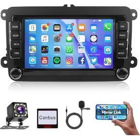 Android Car Stereo Radio for VW Passat Jetta Tiguan Golf MK5 MK6 T5 EOS Polo with GPS Navigation, Rimoody 7 Inch Touch Screen Mirror Link Bluetooth FM EQ SWC Backup Camera