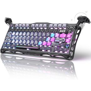 GravaStar Mercury K1 Pro Wireless Gaming Keyboard, Aluminum Alloy, 75% Layout Custom Keyboard, Designed for Durability & Unique Aesthetic (Interstellar Silver)