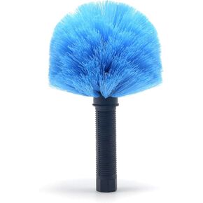 Everspout 17'' 3-Pack MED-Stiff Cobweb | Hand Packaged to Protect Bristles | Indoor & Outdoor Brush Attachment | Fits Standard Acme Threaded Poles | Brush Head with Handle + 3' Pole