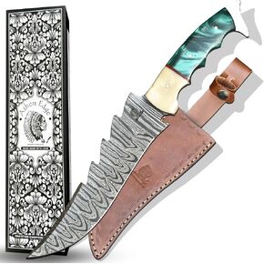 12.6" Hunting Knife, 7.4" Blade, Full-Tang, 1.03lbs, 5.2" Handle for Camping, Survival, Boning, Outdoor Use