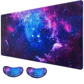 Canjoy Gaming Mouse Pad with 2 Pack Mouse Wrist Rest, Easy Typing Pain Relief for Computer, Laptop
