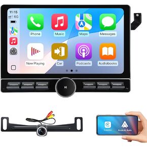 for Toyota Tacoma Car Radio 2016-2020 |Wireless CarPlay Android Auto| Single Knob Keybutton Touch Screen| Android 13.0| AM/FM |Steering Wheel Control