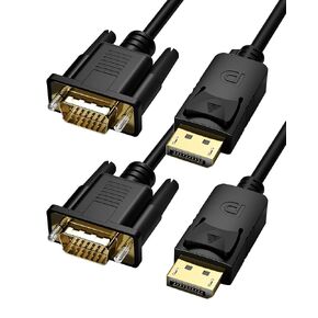 DisplayPort to VGA Cable 6Ft 1Pack and DisplayPort to VGA Cable 10Ft 1Pack