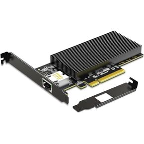 10Gb RJ45 PCI-E Network Card with X540 Controller, Gigaplus X540-1T 10Gb Ethernet Adapter with Single 10Gbe PCI-E NIC, Support Windows/Linux/ESX Servers