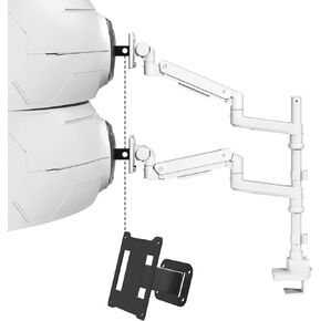 Bundle 17-57 inch Heavy Duty Dual Monitor Arm and VESA dapter Plate Bracket