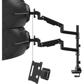 Bundle 17-57 inch Heavy-Duty Dual Monitor Arm and VESA dapter Plate Bracket