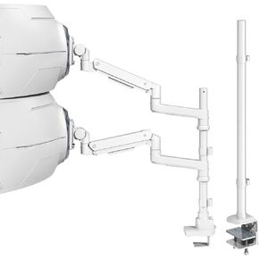 Bundle: 17-57 inch Heavy Duty Dual Monitor Arm and 31.5 inch Pole(with Iron Base)
