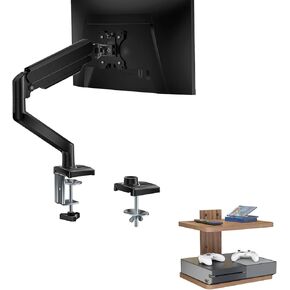 Wail Bundle- Single Monitor Mount and Floating TV Shelf